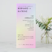 モダンミニマル結婚式 プログラムイベント プログラム (スタンド正面)