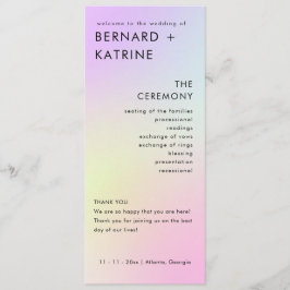 モダンミニマル結婚式 プログラムイベント プログラム