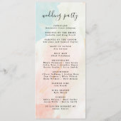 モダンミニマル結婚式 プログラムイベント プログラム (裏面)