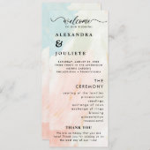 モダンミニマル結婚式 プログラムイベント プログラム (正面/裏面)