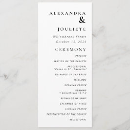 モダンミニマル結婚式 プログラムイベント プログラム