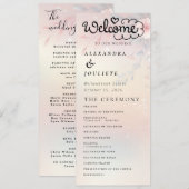 モダンミニマル結婚式 プログラムイベント プログラム (正面/裏面)