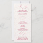 モダンミニマル結婚式 プログラム (裏面)