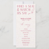 モダンミニマル結婚式 プログラム (正面)