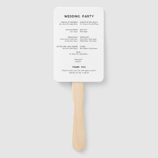 モダンミニマル結婚式 プログラム ハンドファン