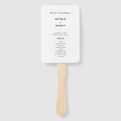 モダンミニマル結婚式 プログラム ハンドファン (正面)