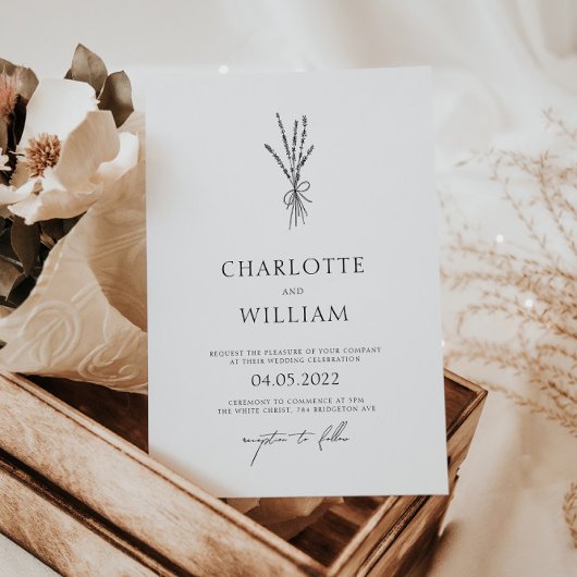 モダンミニマル結婚木 招待状