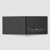 モダンミニマル結婚炭結婚灰色 ゲストブック (全面)