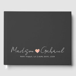 モダンミニマル結婚炭結婚灰色 ゲストブック