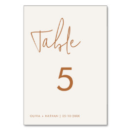 モダンミニマル結婚自然s テーブルナンバー