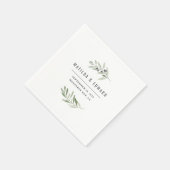 モダンミニマル結婚葉 スタンダードカクテルナプキン (角)