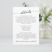 モダンミニマル結婚詳細ホテル情報 エンクロージャーカード (スタンド正面)