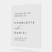 モダンミニマル結婚 アクリルサイン (傾斜)