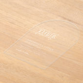 モダンミニマル結婚s アクリル招待状 (レイダウン)