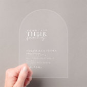 モダンミニマル結婚s アクリル招待状 (インサイチュ (ポータブル))