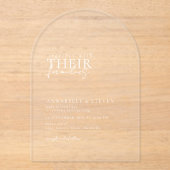 モダンミニマル結婚s アクリル招待状 (正面)