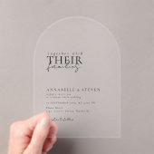 モダンミニマル結婚s アクリル招待状 (インサイチュ (ポータブル))