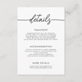 モダンミニマル結婚Scriptの詳細 エンクロージャーカード (正面)