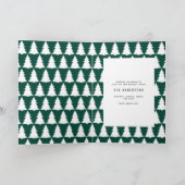 モダンミニマル緑のクリスマス数々の写真 サンキューカード (内部)