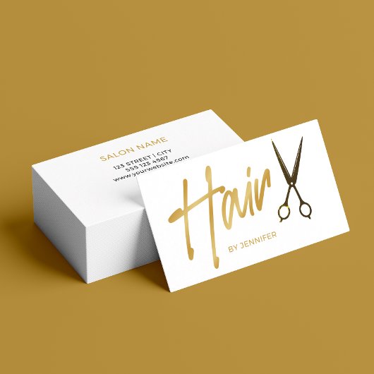 モダンミニマル美容師 名刺