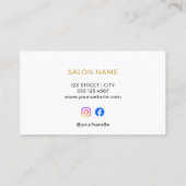 モダンミニマル美容師 名刺 (裏面)