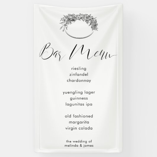 モダンミニマル自分のロ結婚ゴを書く 横断幕 (縦)