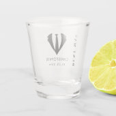 モダンミニマル花婿介添人名結婚披露宴ギフト ショットグラス (裏面)