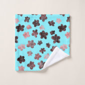 モダンミニマル花 バスタオルセット (ウォッシュタオル)