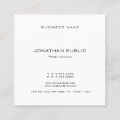 モダンミニマル芸術的プロフェッショナルテンプレートルクセ スクエア名刺 (裏面)