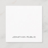 モダンミニマル芸術的プロフェッショナルテンプレートルクセ スクエア名刺 (正面)