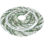 モダンミニマル葉リースエレガント冬 ブラッシュドポリエステルツリースカート (アングル)