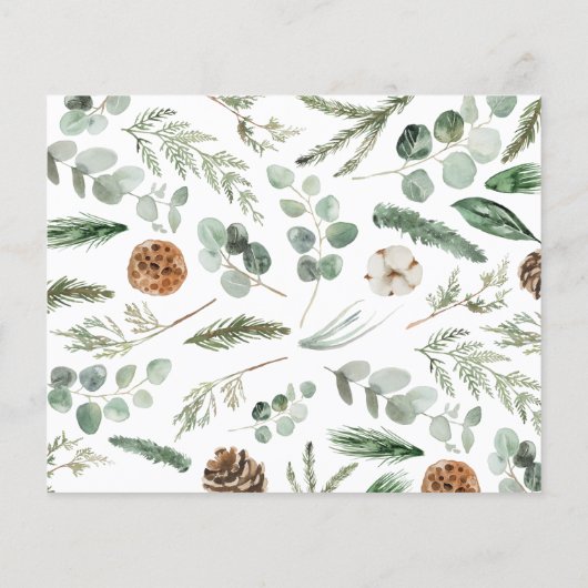 モダンミニマル葉1枚のフォトスクリプトエレガント (裏面)