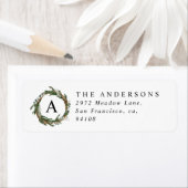 モダンミニマル葉 ラベル (インサイチュ)