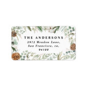 モダンミニマル葉 ラベル (正面)