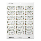 モダンミニマル葉 ラベル (フルシート)