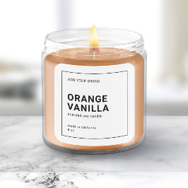 モダンミニマル薄い黒縁ど製品ラベル スクエアシール