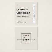 モダンミニマル角薄板製品ラベル (正面&裏面)