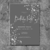 モダンミニマル誕生日 ベラム紙招待状