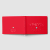 モダンミニマル赤結婚愛 ゲストブック (全面)