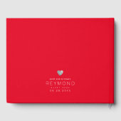 モダンミニマル赤結婚愛 ゲストブック (裏面)
