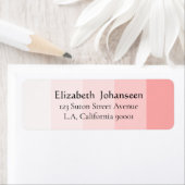 モダンミニマル赤面ピンクグラデーショストライプンシンプル ラベル (インサイチュ)