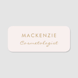 モダンミニマル赤面ピンクプロフェッショナル社員 名札