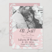 モダンミニマル赤面フローラ写真 セーブザデート (正面/裏面)