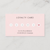 モダンミニマル赤面 ロイヤリティカード (裏面)