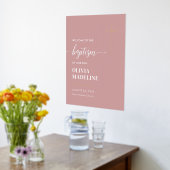 モダンミニマル金ゴールドクロスバプテスマ歓迎サイン 箔ポスター (レイダウン (キッチン))