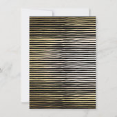 モダンミニマル金ゴールド型50誕生日 招待状 (裏面)