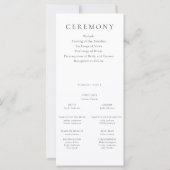 モダンミニマル金ゴールド結婚リーフ式プログラム (裏面)