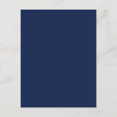 モダンミニマル金ゴールド葉と青タイポグラフィ エンクロージャーカード (裏面)