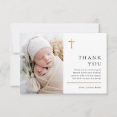 モダンミニマル金ゴールド サンキューカード (正面)