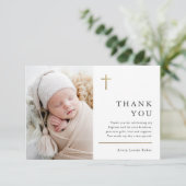 モダンミニマル金ゴールド サンキューカード (スタンド正面)